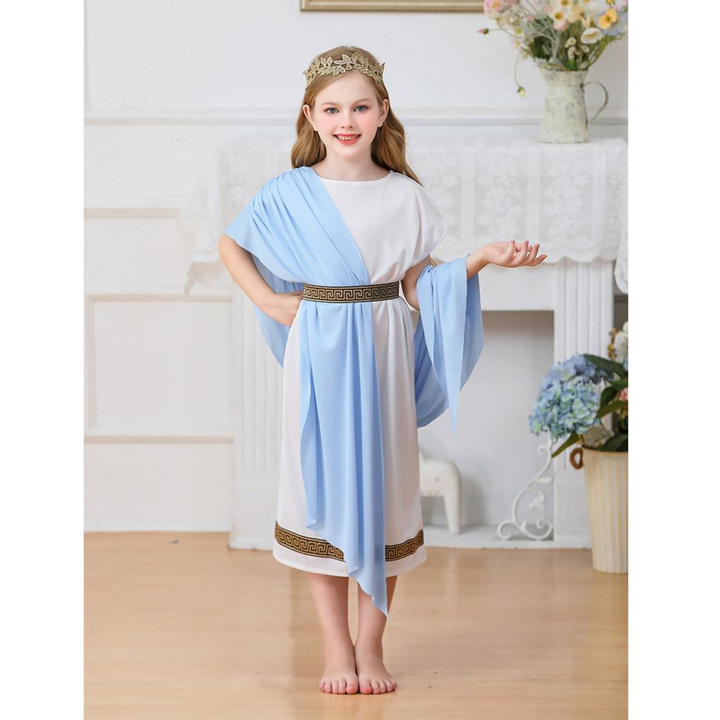 Halloween Children's Costumes Greek Mythology Boys And Girls Clothing Roman Performance Outfits Toga Robes Long Robes