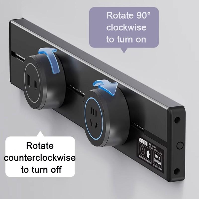 Home Appliances Universal USB Fast Charging Adapter Waterproof Movable Power Track Socket Wall Mounted Socket