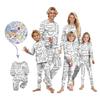 Hand-painted Parent-child Outfit- Print Round Neck Parent-child Long Sleeve Long Pants Home Clothes Suit