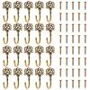 20pcs Wall Multi-Purpose Hooks Vintage Zinc Alloy Home Coats Hat Clothes Hangers Bath Towel Keys Coats Bag Organization Hooks