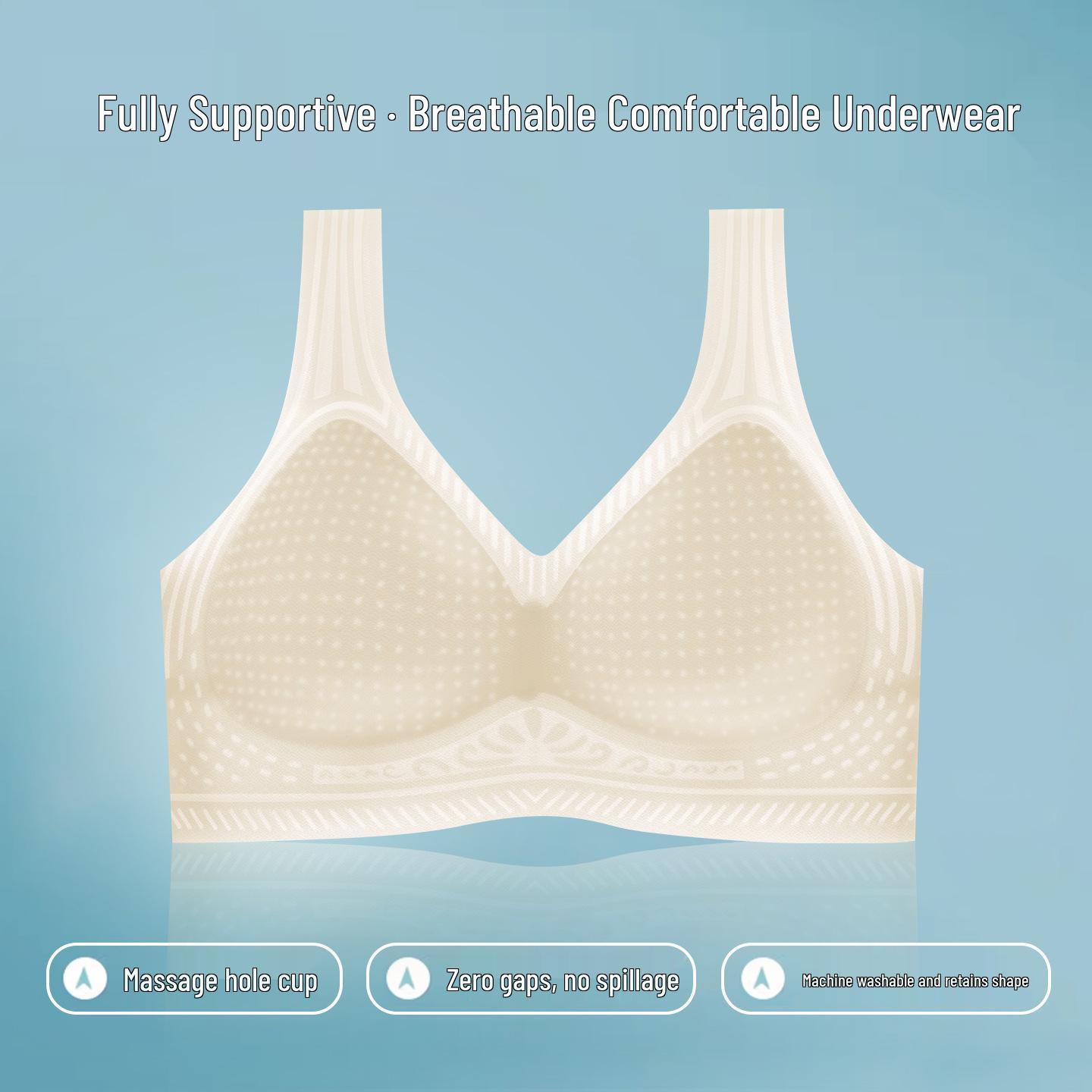 Seamless Breathable Wireless Comfort Bra for Women 2XL (65-75 kg)