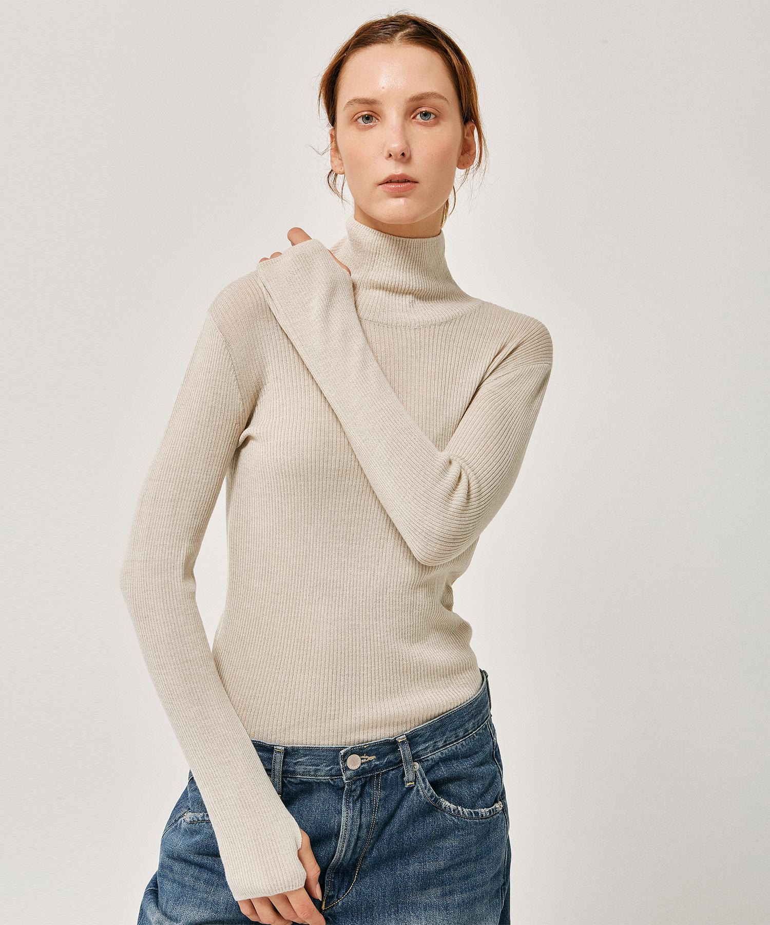 Label Archive W Irene Soft Touch Turtleneck Sea Salt Sea ​​Salt/1