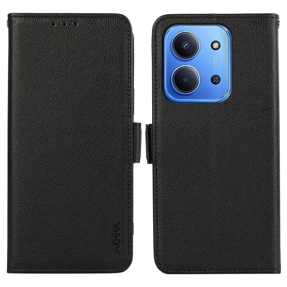 

ABEEL For Xiaomi Redmi 15C 4G (EU) (173mm)/15C 5G Case Litchi Texture Leather RFID Blocking Phone Cover Black