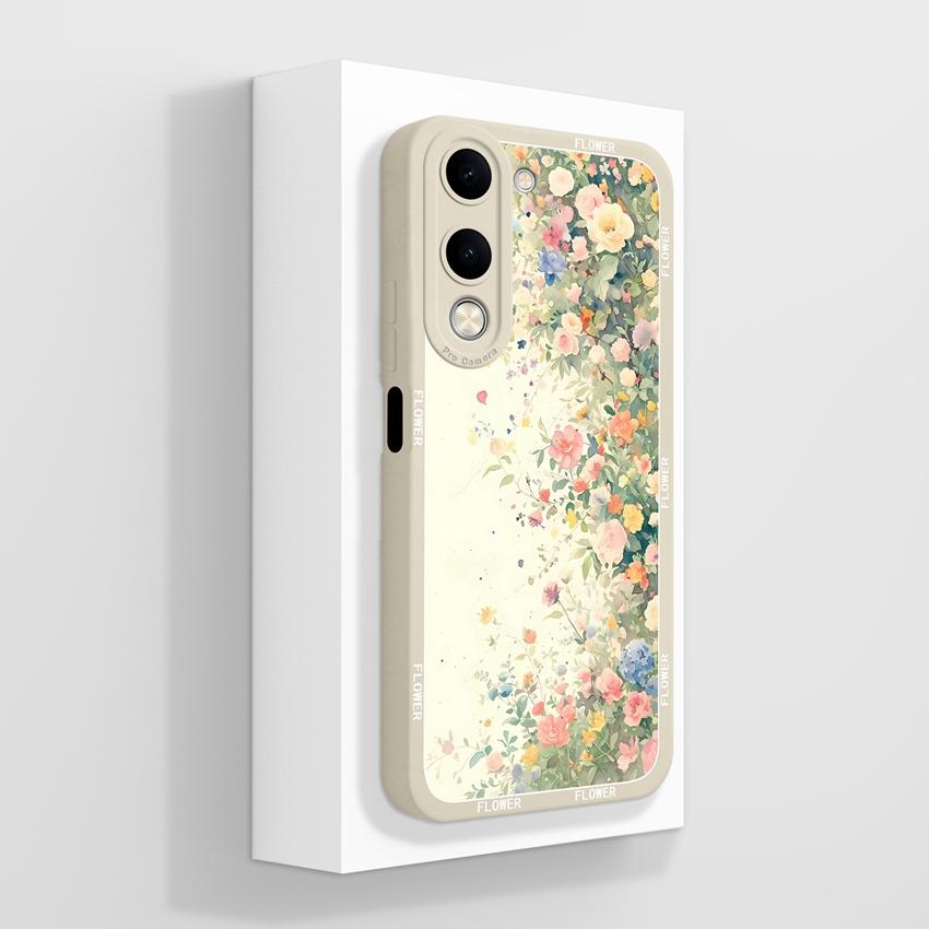 Für Vivo Y04 Y03 Y02 Y11 Y15 Y20 Handyhülle Niedliches Cartoon-Mädchenmuster Glattes Flüssigsilikon Stoßfester Schutz Rückseitenabdeckungen Hülle Für Vivo Gehäuse