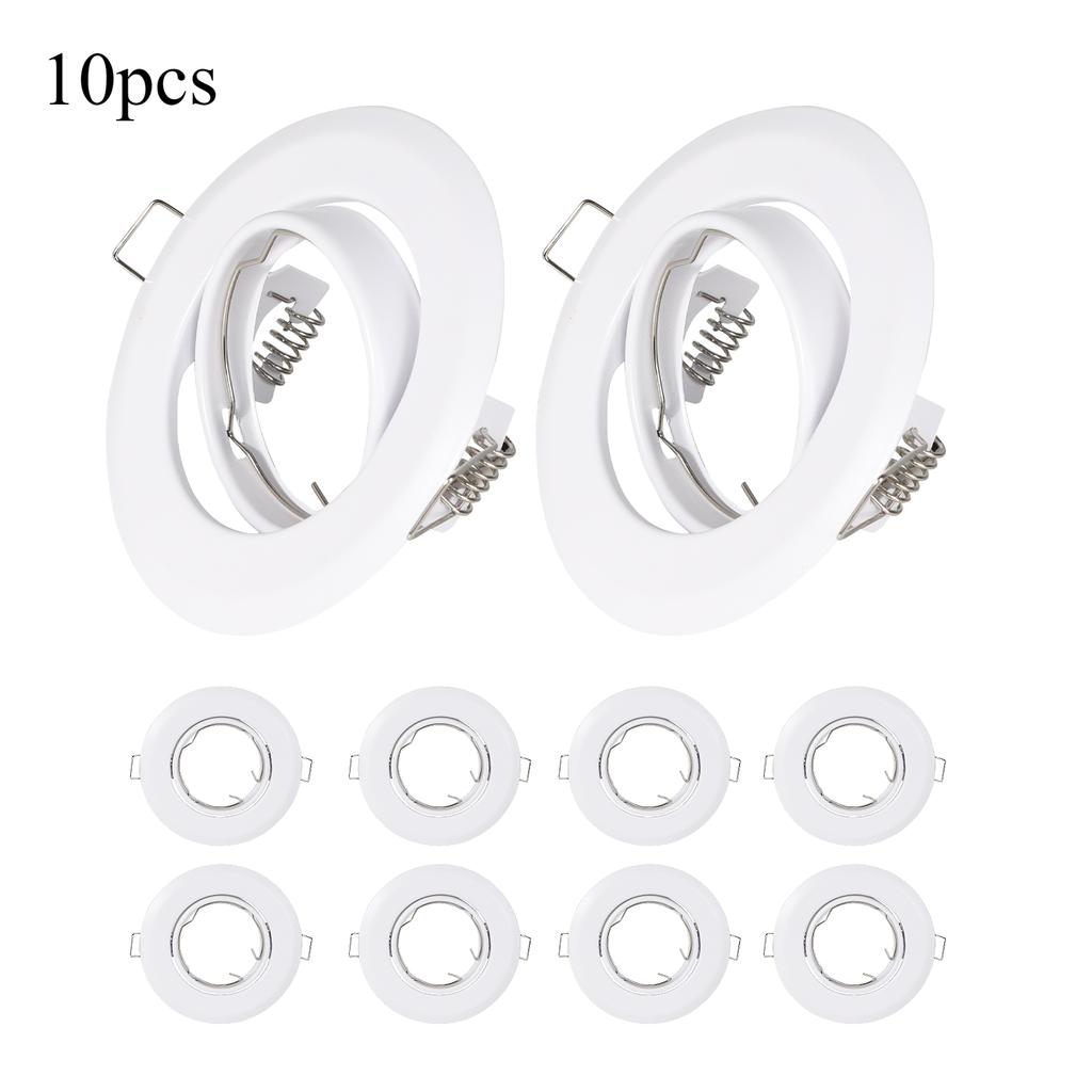 10/20pcs Recessed LED Ceiling Frame Single Ring for GU10/MR16 Downlight Bracket Holder Fixtures Spotlight Fitting Iron Metal
