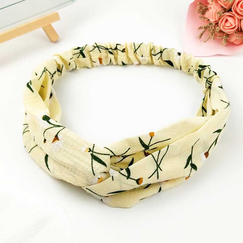 Scrunchies Frau Geknoteter Turban Haaraccessoires für Mädchen Stirnband Turban Elastisches Haarband Kopfwickel Gestreifte Haar-Scrunchies