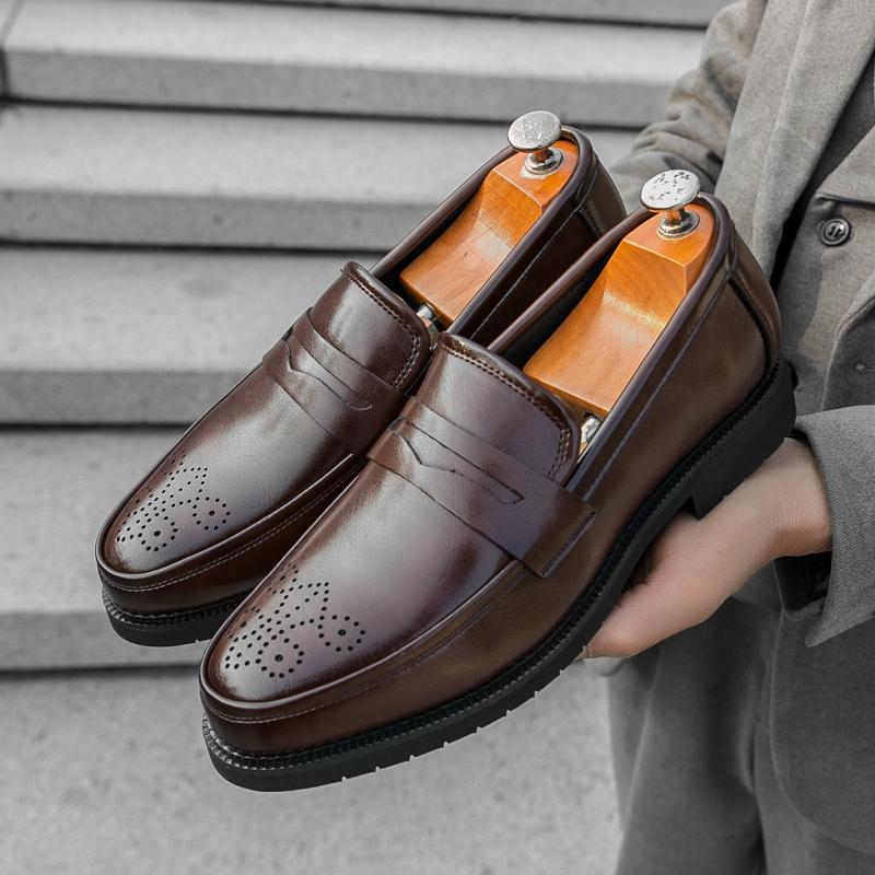 

Модная мужская обувь на мягкой подошве, лоферы, мужская обувь 2025, новая мужская обувь слипоны, деловая обувь, модная повседневная обувь для ходьбы, мокасины, мужские офисные балетки 46 коричневый