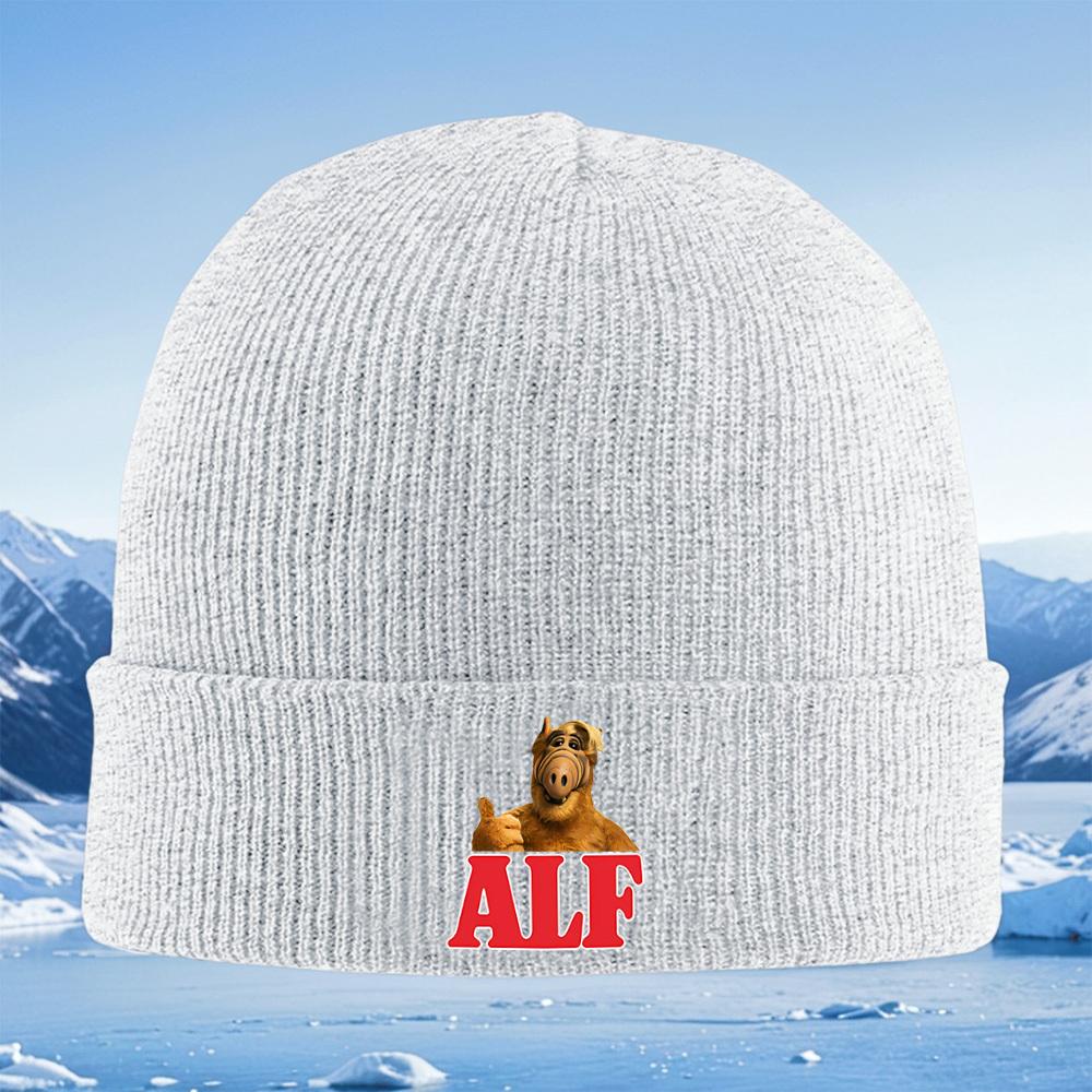 Alien Giving Thumb Up Logo Red Men Women Unisex Knitted Hat Beanie Pullover Cap Winter Thermal Warm Christmas Outdoor Cycling Hi