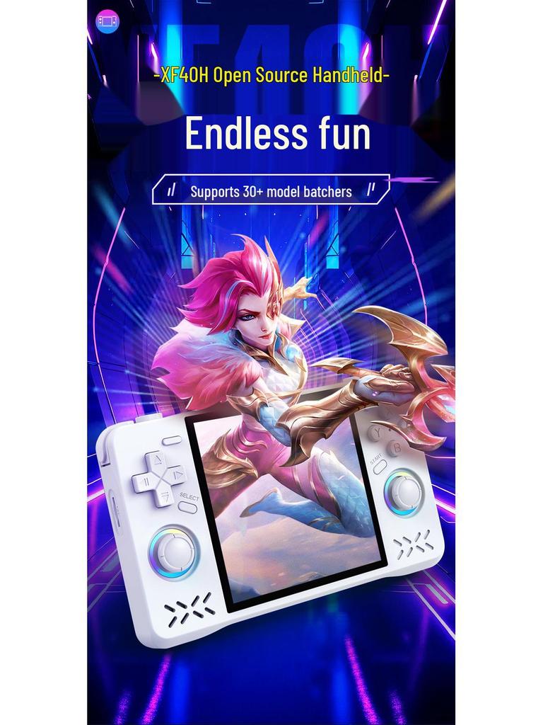 Introducing the XF40H Handheld: 4-inch screen, built-in WiFi, and vibration feature for online gaming.