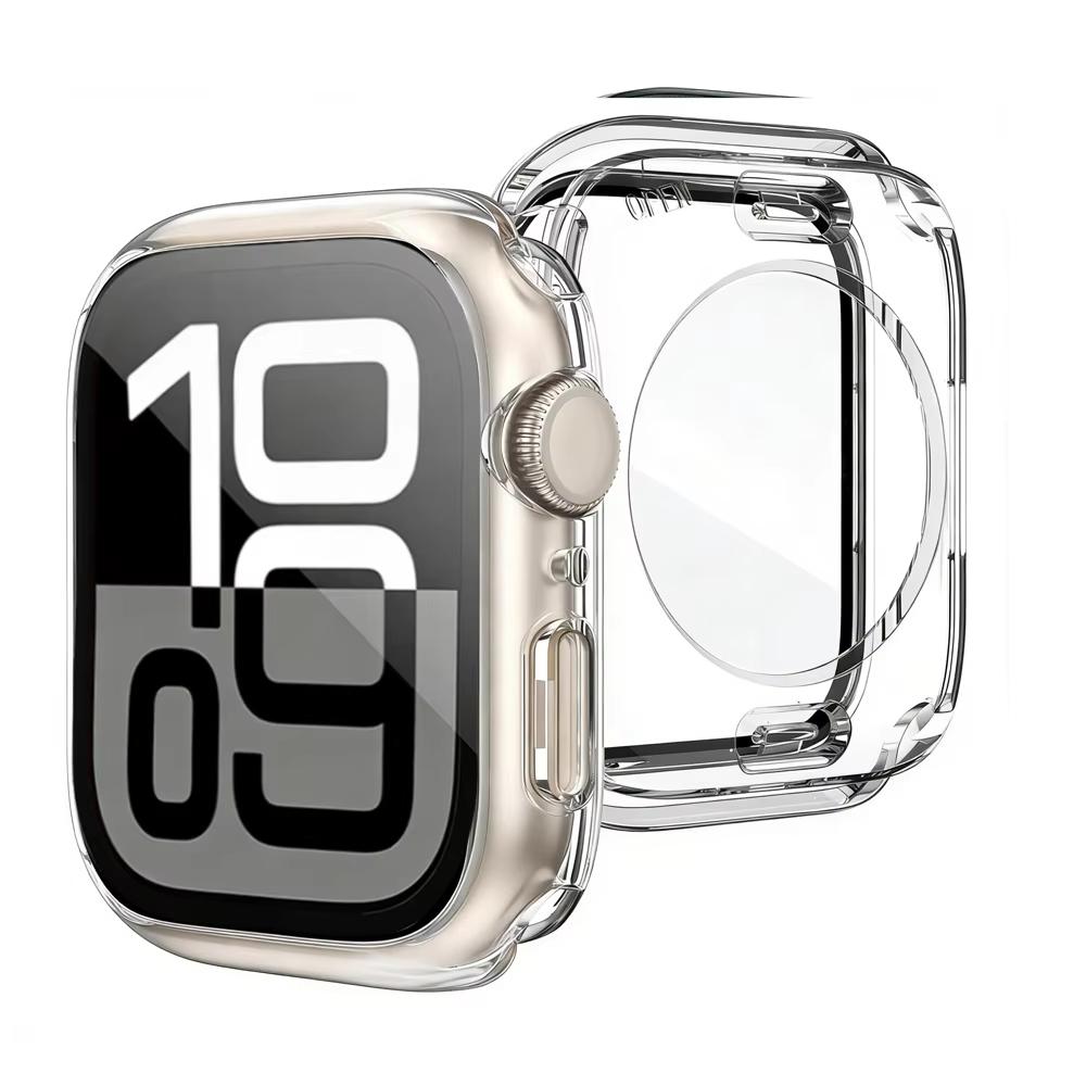 

Screen Protector for Apple Watch Case 40 41 42 44 45 46mm 360° Full protective cover+Back Bumper for iWatch 11 SE 3 10 9 8 7 6 5 46mm series 10 11 прозрачный