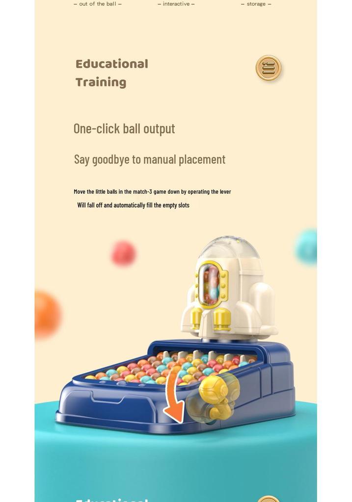Rainbow Rocket Match-3 Board Game: Interactive Parent-Child Educational Toy