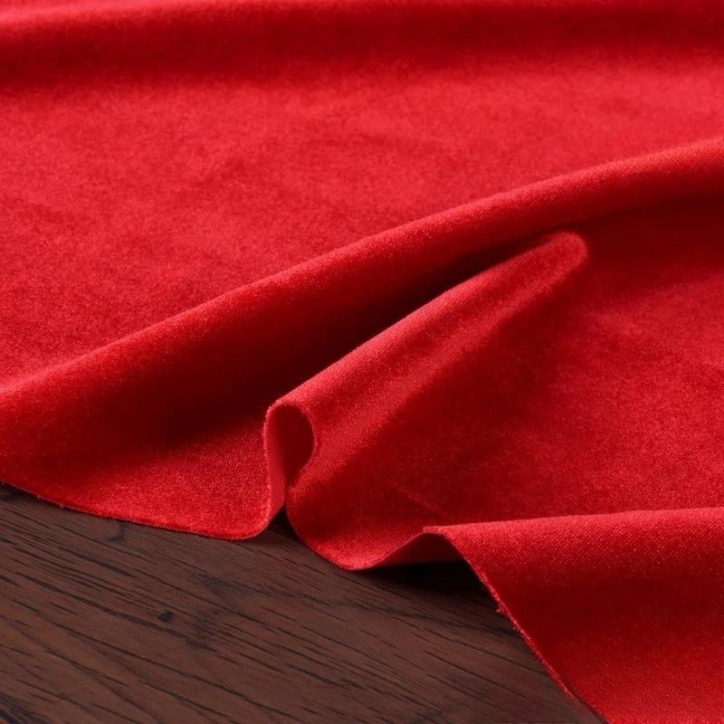 100x155cm Stretch Velvet Fabric Diamond Luster Cloth Soft Upholstery TextilesDiy Velour for Sofa Curtain Background