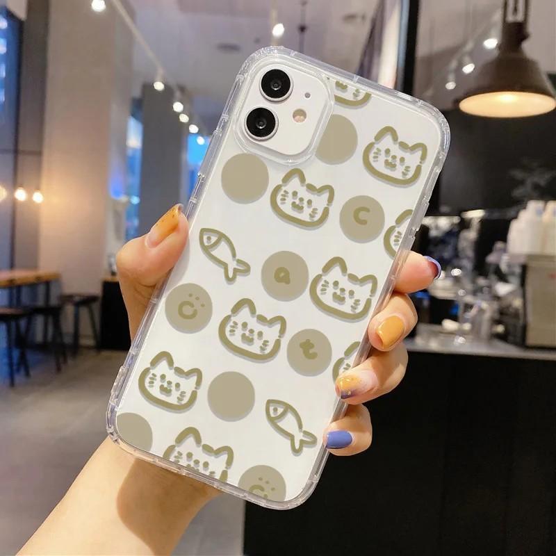 Cute Cat Fishing Phone Case For Samsung S26 S25 S24 S23 S22 S21 S20 FE Note20 Note10 Plus Ultra Lite Edge 5G Clear Soft Cover