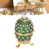 Egg Trinket Box Zinc Alloy Sparkling Rhinestone Exquisite Elegant Metal Jewelry Box for Family   Storage