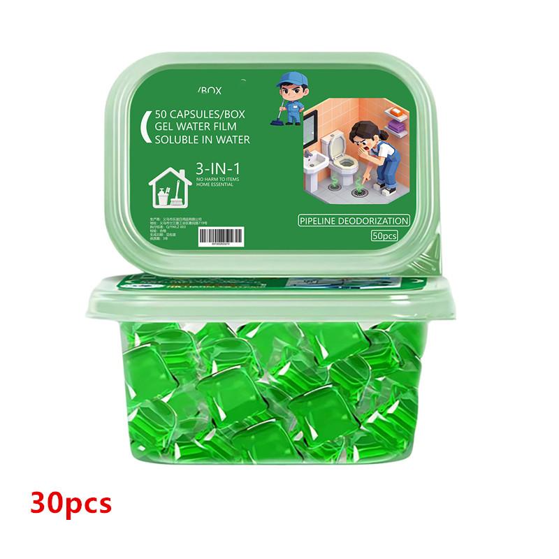 30/50 Pezzi Detergente per Scarichi Rimuovi Odori Deodorante Gel Profumato Per Lavandini Scarichi Gel Film d'Acqua Solubile in Acqua Cucina Bagno