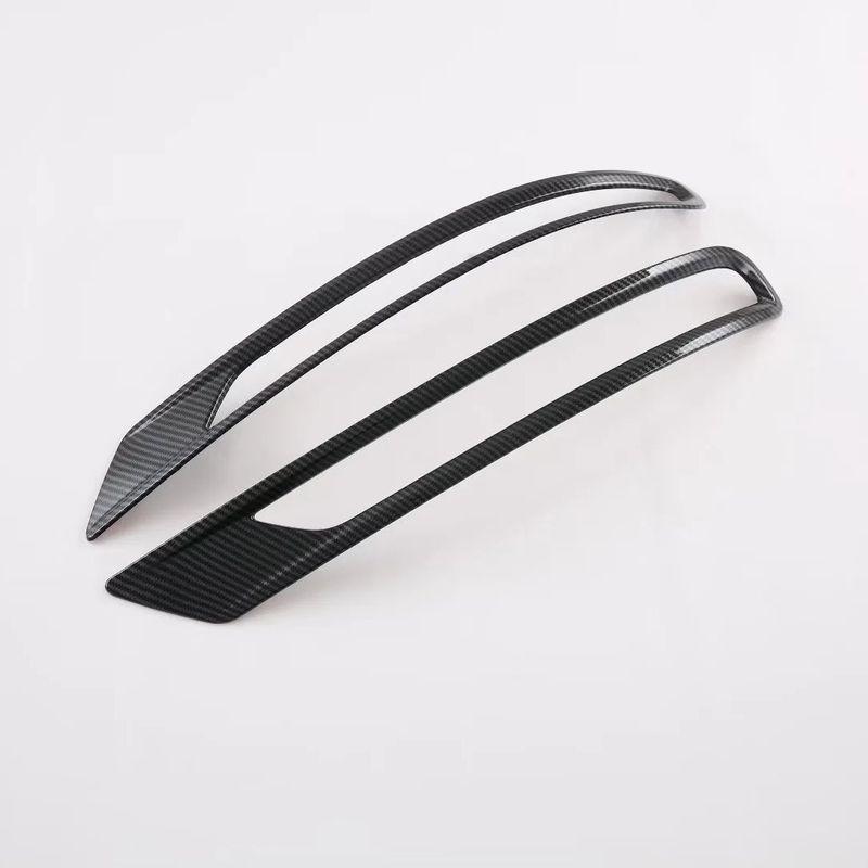 For Mitsubishi Outlander 2024 ABS Glossy Black Rear Fog Light Frame Cover Trim Tail Bumper Strip Car Accessories