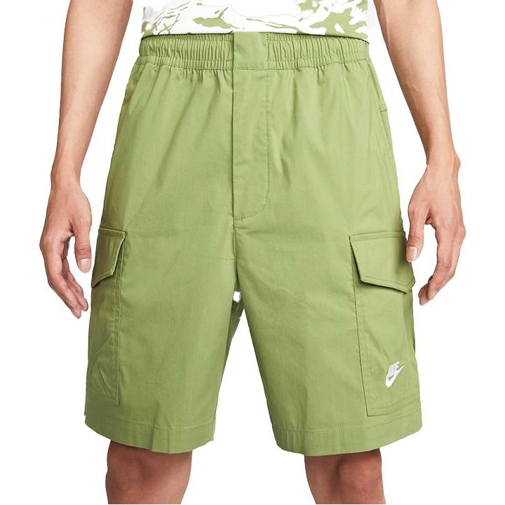 Nike FW22 Solid Color Logo Embroidery Work Shorts Men Bottoms Green DM6834-334