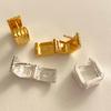 Fashion Jewelry 925 Sterling Silver Geometric square Hoop Earring for Women 18K Gold Plated 925 Silver Earring Jewelry