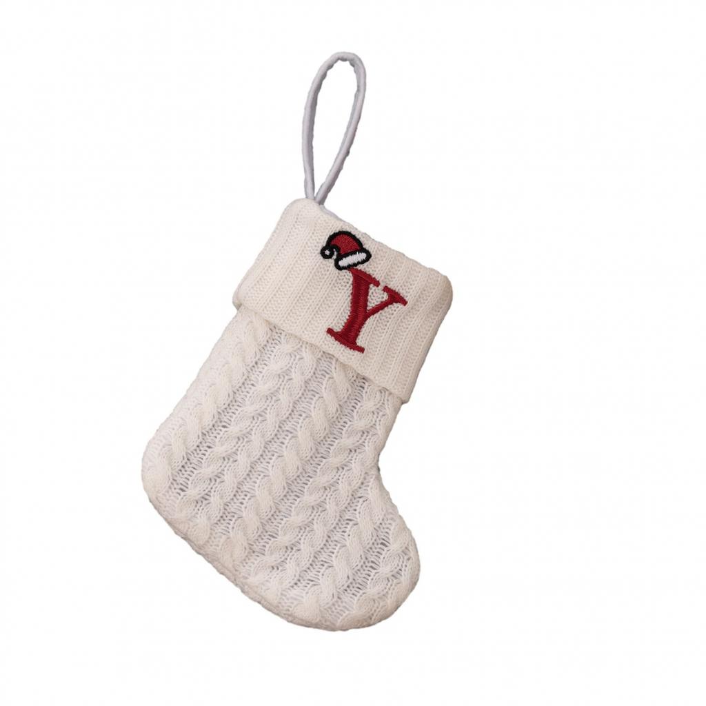 20*10cm Christmas Stocking Beautiful Decoration Knitted