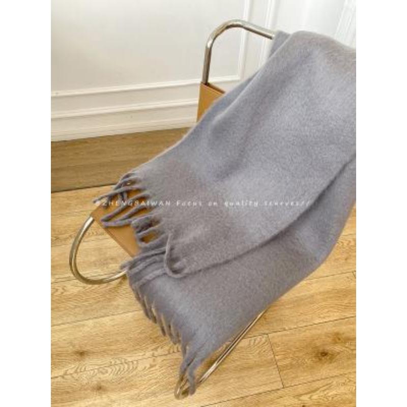 Limited-time snap-up price! Mohair fleece scarf women's 14 classic colors, warm in autumn and winter, soft and thickened scarf, solid color