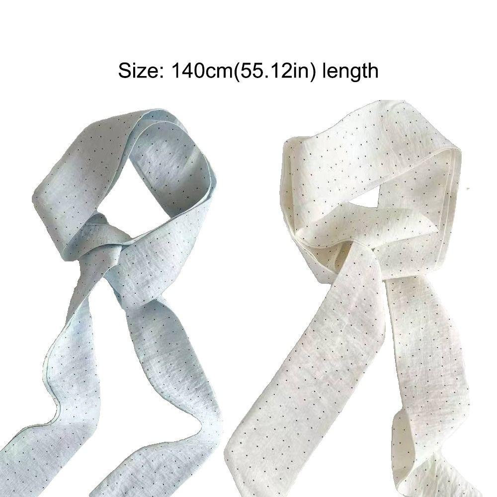 Polka Dot Long Silk Scarf Retro Scarf Headband Trendy Thin Scarf Decoration Neckband  for Women