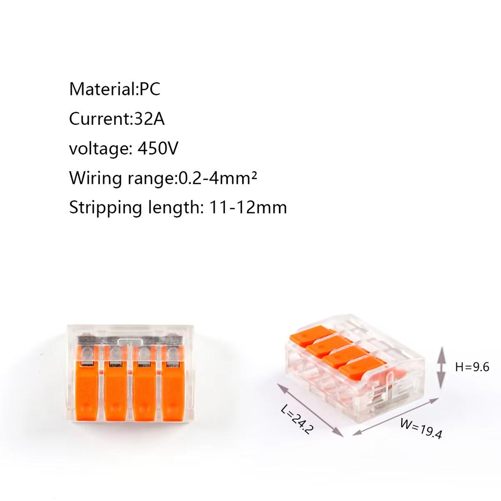 10pcs PCT 412-415 Wire Terminal Connectors Crimping Machine Connetctor Quick Quality Harness Cable Block Assembling Splice