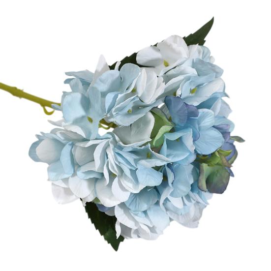 14.5  Full Faux Hydrangea Flower with Long Stem Real Touch Hydrangea Artificial Flowers for Home Party Decor Floral Arrangements Wedding Centerpiece синий
