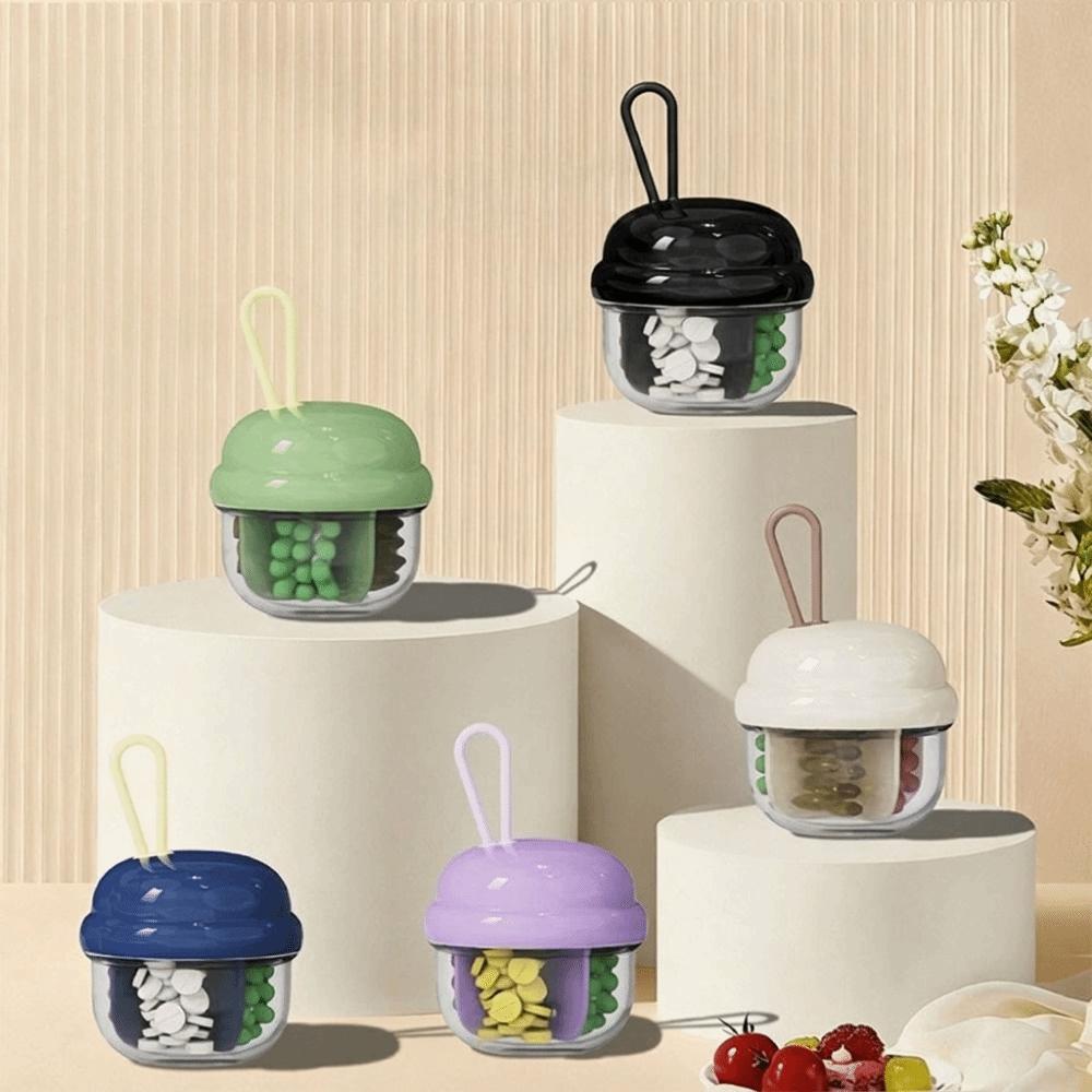 Transparent Mini Pill Storage Box Visible Pill Box Durable Vitamin Storage Box for Home
