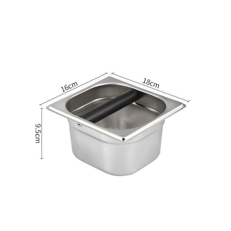 Large Coffee Knock Box Stainless Steel Espresso Knockbox Large Capacity for Coffee Grounds Barista Must-have Accessories