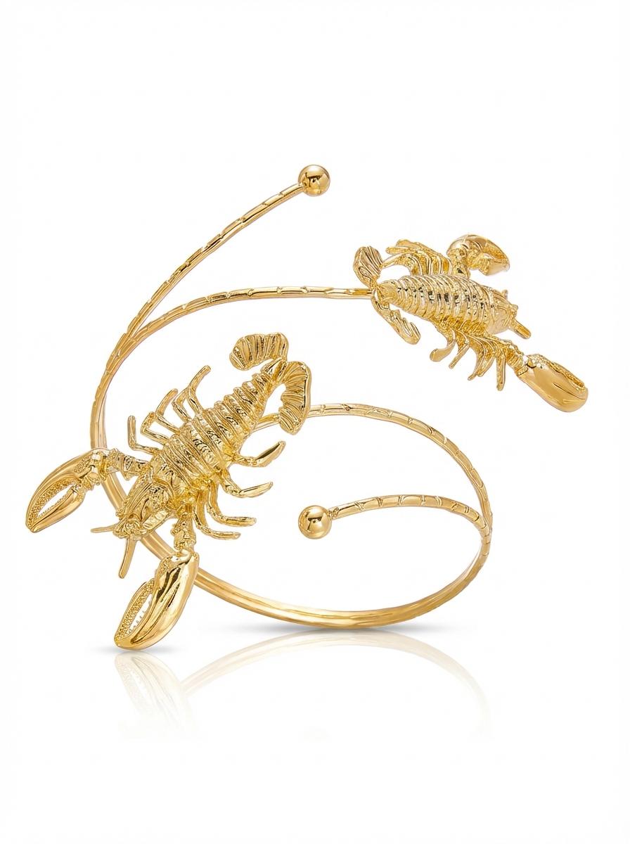 

Statement Lobster Open Arm Cuff Bangle Upper Armband Women Summer Beach Vacation Jewelry Accessories Gifts