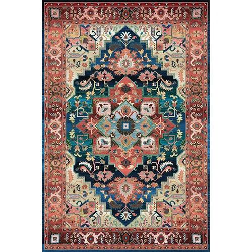American Retro Living Room Decoration Carpet Boho Bedside Rugs for Bedroom Large Area Non-Slip Mat Washable Lounge Rug Tapis