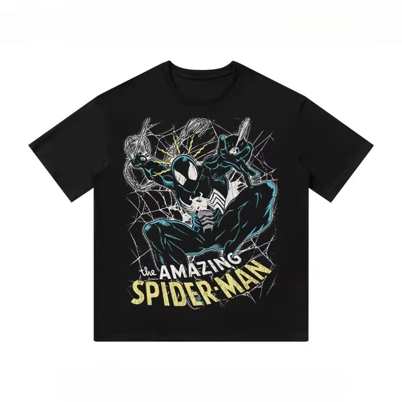 

2026 new Marvel genuine new Marvel Venom SpiderUnisex cartooninspired print highquality oversized loose top S