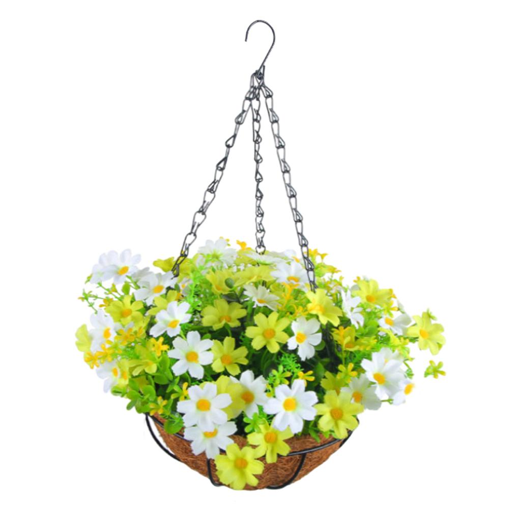 1 Pcs Flower Basket 1.75m/5.74ft Cloth Metal Hooks