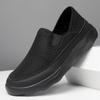 Tênis Masculino de Lona Slip-On Respirável - Tênis Casuais Confortáveis de Malha de Seda de Gelo para Primavera e Outono