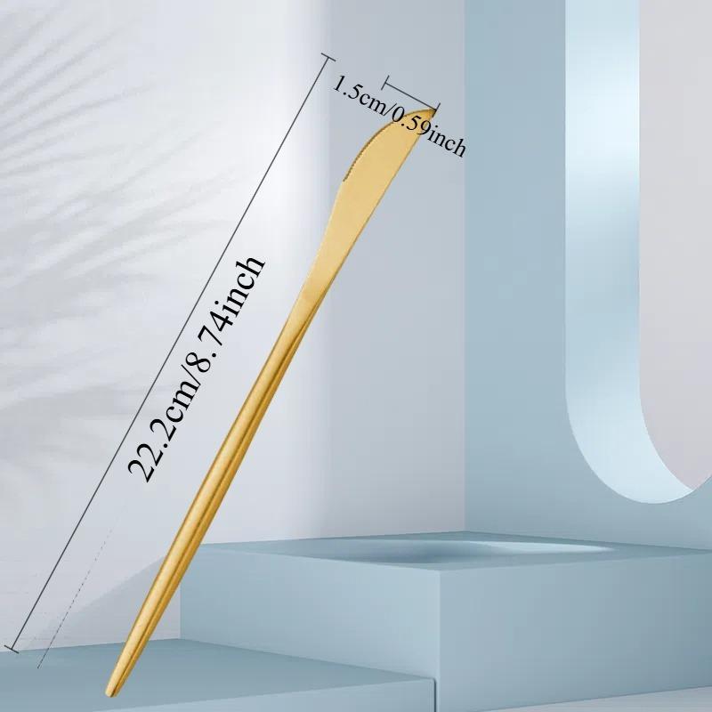 Stainless Steel Luxury Cutlery Dinnerware Tableware Knife Spoon Fork Chopsticks Flatware Set