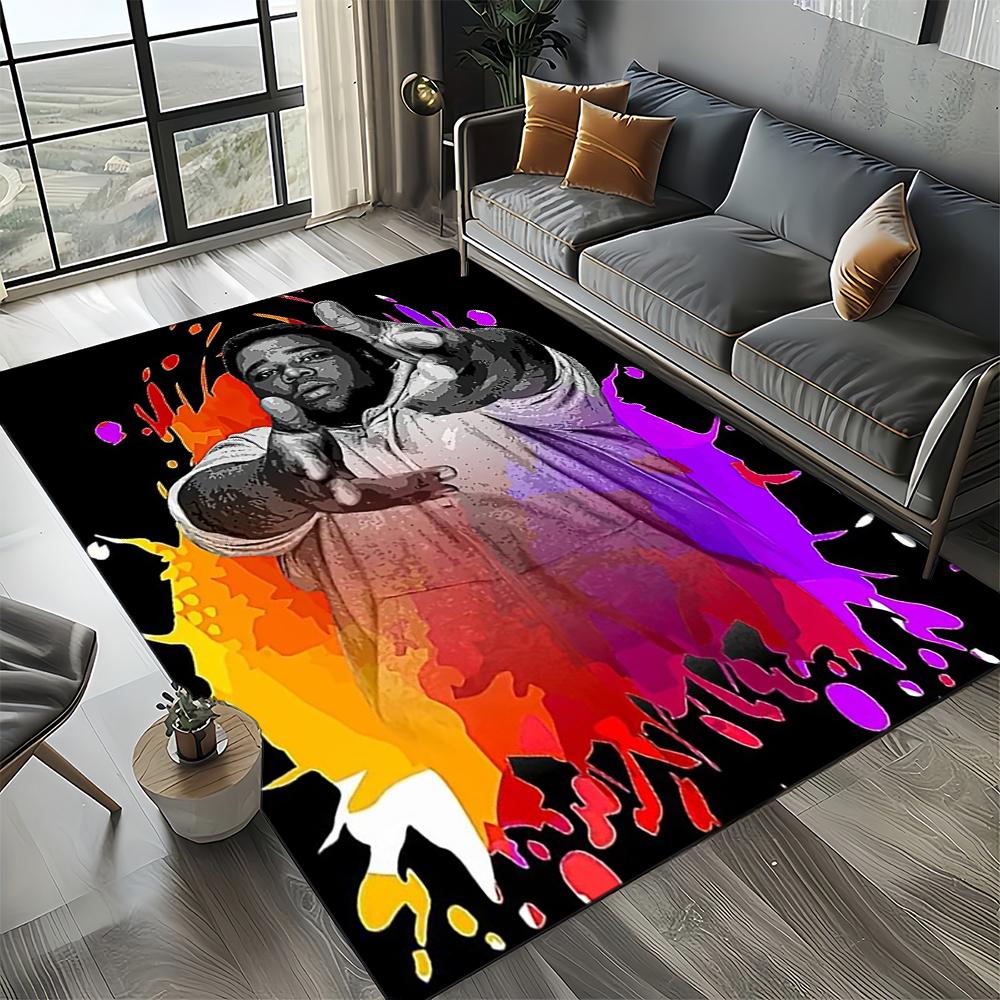 27 Style Rod Wave Rapper Star Area Rug,Carpet Rug for Home Living Room Bedroom Sofa Doormat Decor,kids Play Non slip Floor Mat