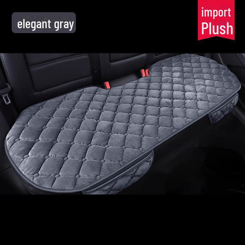 Plush Winter Car Seat Cushion Set: Thickened, Universal Fit, 3-Piece for All Seasons