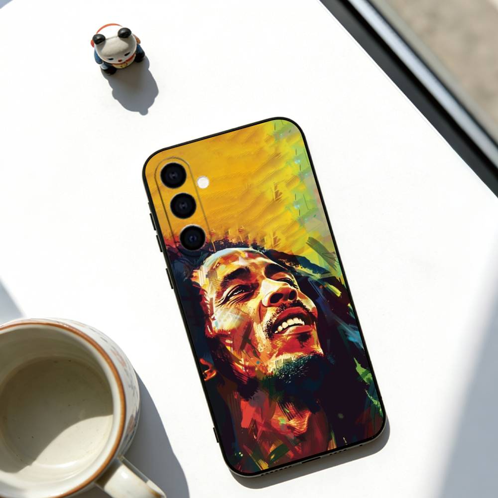 Bob Marley Singer Phone Case Soft black For Samsung Galaxy A73,A72,A71,A70,A53,A52,A51