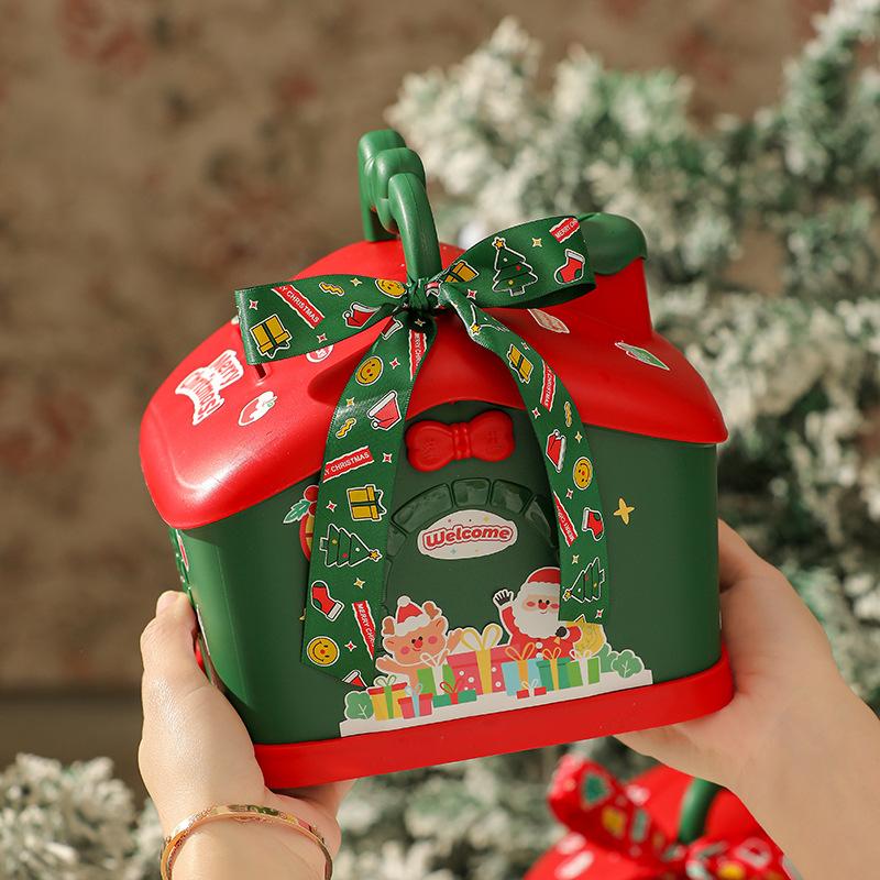 Christmas Storage Box Savings Tank Christmas Eve Apple Box Christmas Packaging New Year's Piggy Bank Storage Box Gift Box