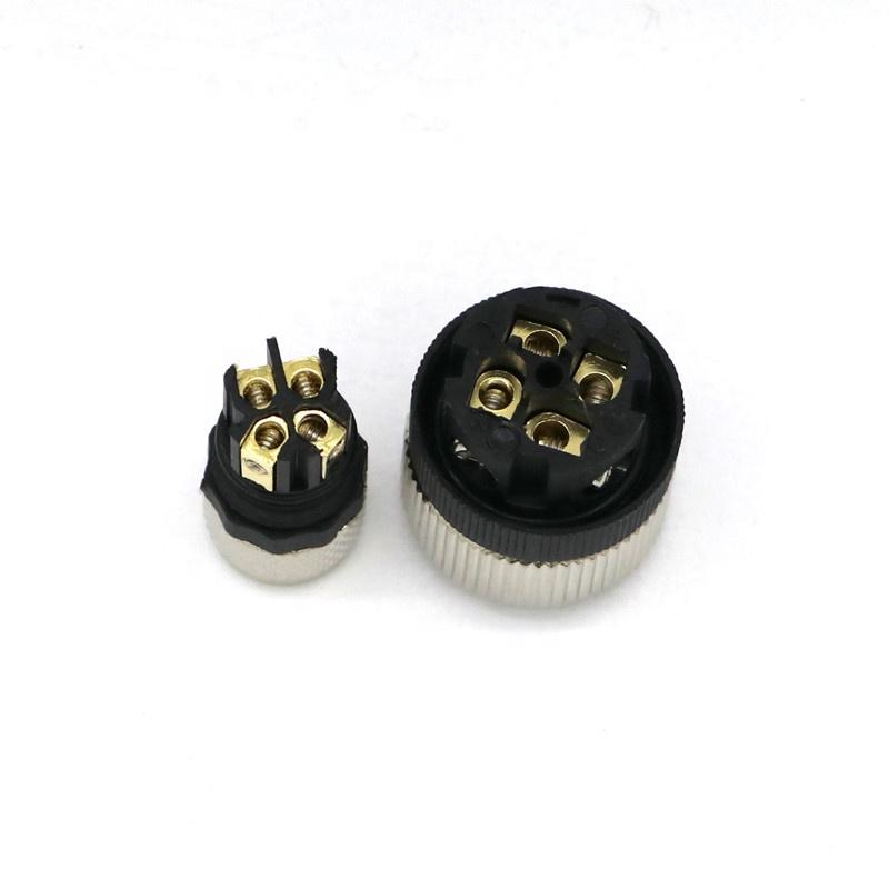Female M12 3 4 6 8 Pin Waterproof IP67 Electrical Connector Automotive Circular 8-Pin for Vehicle Applications