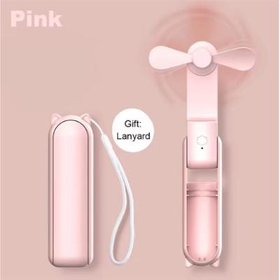 Mini ventilador portátil, recargable por USB, ajustable en 3 velocidades, plegable, ideal para mujeres, viajes y uso al aire libre.