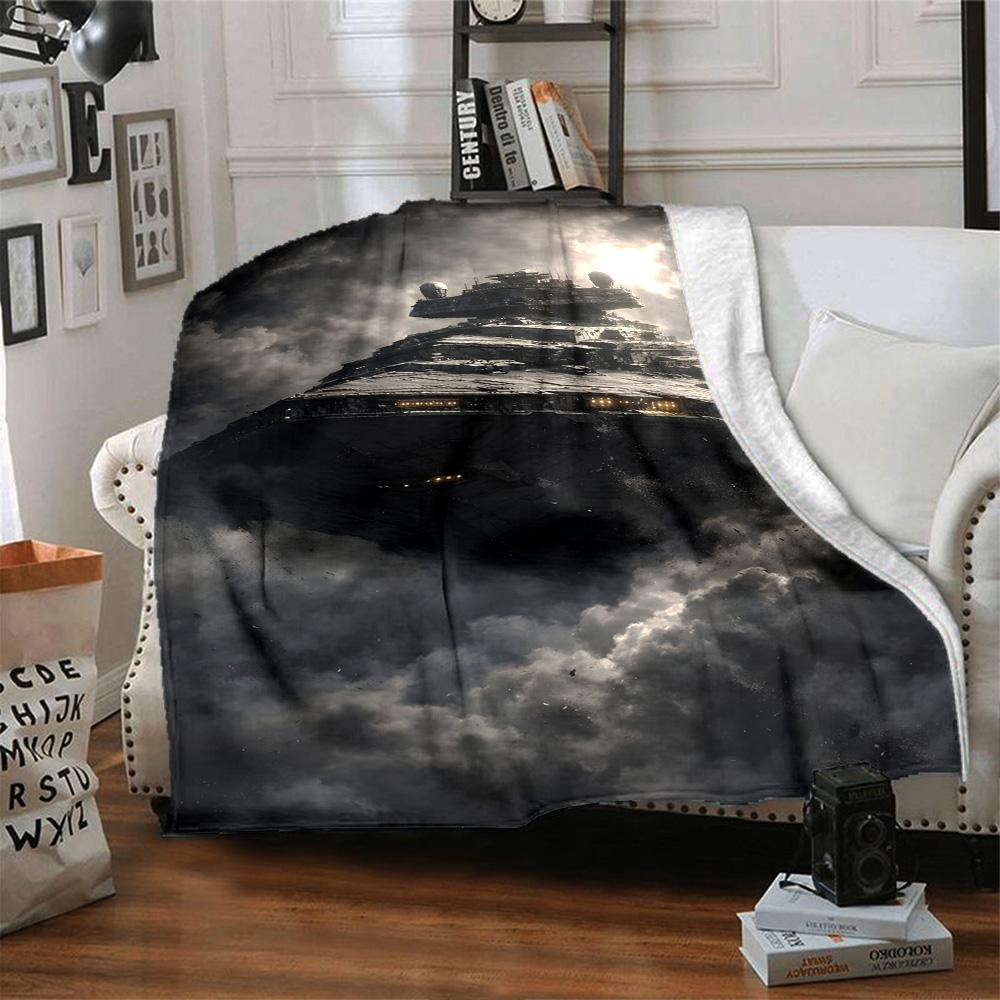 Star Wars Blanket Warmthful Decor Perfect for Chair Livingroom Seaside Four Seasons Multipurpose Playful Design Best Holiday Gift for Friends Family
