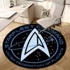 1pc Starfleet Command Emblem Round Carpet, Made of Polyester,Perfect for Decorating Office Chairs, Living Rooms, A Vibrant Decorative Rug