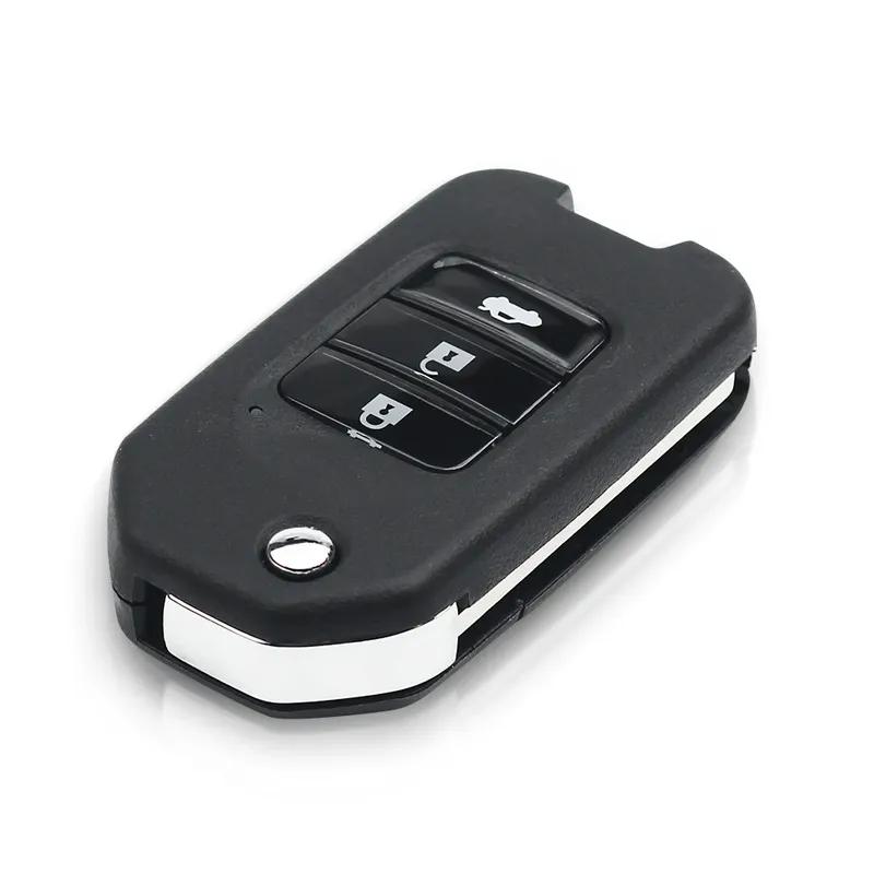 KEYYOU 1PCS Car Key Shell Case For Honda Civic City Accord CR-V HR-V Jazz Vezel FR-V Flip Folding Key Housing Cover