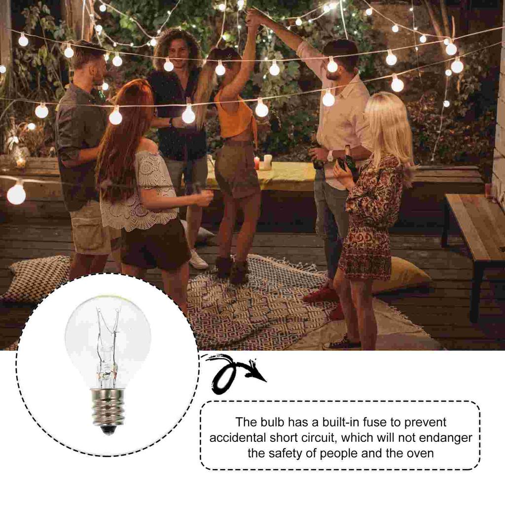 6 Pcs Aromatherapy Light Bulb Microwave Lamp E12 Base Wax Scent Warmer Clear Glass Dimmable for Fragrance Diffuser
