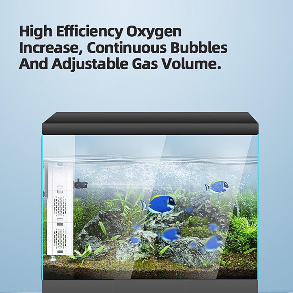 Silent Fish Tank Filter Wave Making Built-in Loop Oxygen Aquarium Filtration Pump Submersible Water Aquarium Filter for Pond