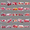 50 Fire Truck Graffiti Stickers: Personalized Cartoon Decor for Kids' Phones and Suitcases