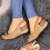 New fish mouth casual women's sandals wedge heel heightened medium heel women's shoes women's single shoes