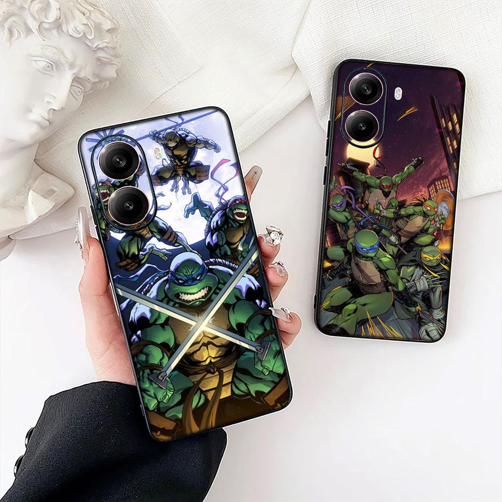 N-Ninjas Anime Cartoon T-Turtles Protective Cover for Xiaomi Redmi Note 12 11 10 A3 Pro 10A 10C 12C Note12 5G Phone Case