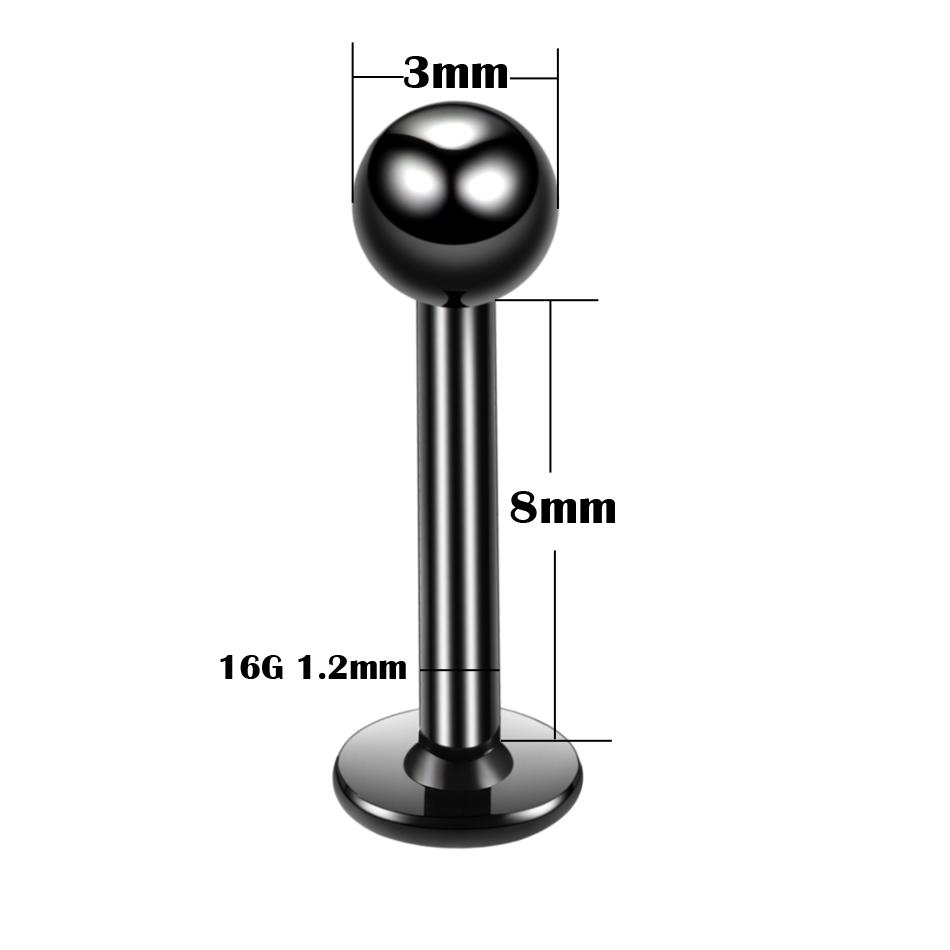 10Pcs/20Pcs/50Pcs G23 Titanium Labret Piercing Internal & External Design Lip Piercing Labret Stud Cartilage Helix Piercing